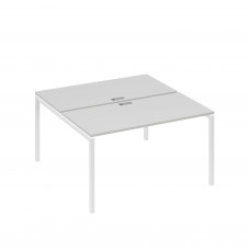 Рабочая станция опоры DUE 2х140 серый / металлокаркас белый А4 Б2 174 СЕ