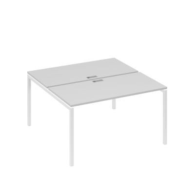 Рабочая станция опоры DUE 2х140 серый / металлокаркас белый А4 Б2 174 СЕ