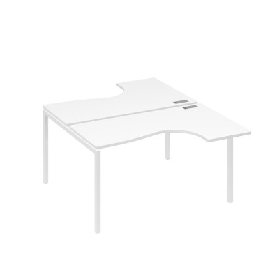 Станция каркас DUE столы (2х140) Классика белый премиум / металлокаркас белый А4 Б2 181 БП