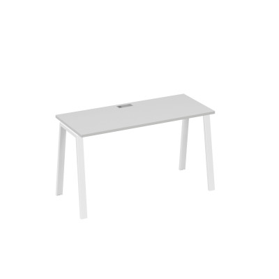 Стол письменный на металлокаркасе TRE серый / металлокаркас белый А4 Б3 004 СЕ