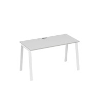 Стол письменный на металлокаркасе TRE серый / металлокаркас белый А4 Б3 014 СЕ