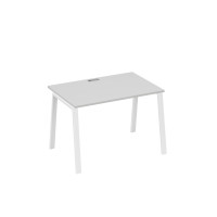 Стол письменный на металлокаркасе TRE серый / металлокаркас белый А4 Б3 023 СЕ