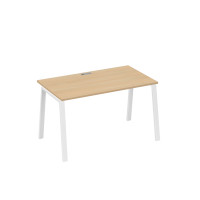 Стол письменный на металлокаркасе TRE натуральный дуб / металлокаркас белый А4 Б3 024 НД