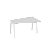 Стол эргономичный правый "Техно" на металлокаркасе TRE серый / металлокаркас белый А4 Б3 054 СЕ