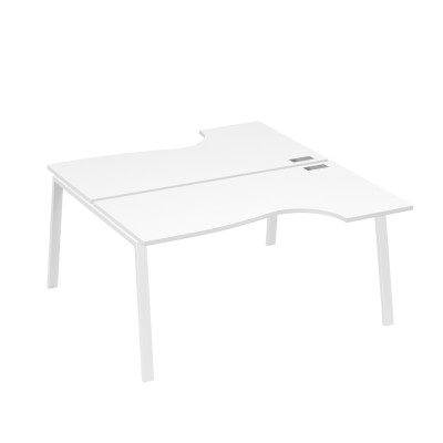 Рабочая станция опоры TRE (2х160) столы Классика белый премиум / металлокаркас белый А4 Б3 185 БП