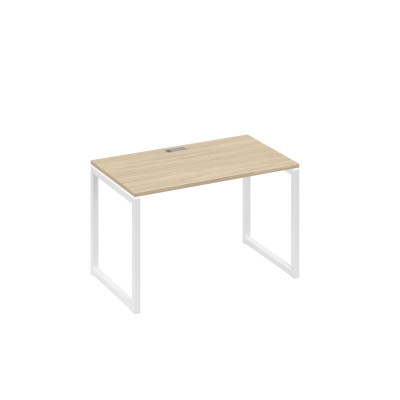 Стол письменный на металлокаркасе QUATTRO дуб скандинавский / металлокаркас белый А4 Б4 013 ДК