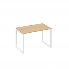 Стол письменный на металлокаркасе QUATTRO натуральный дуб / металлокаркас белый А4 Б4 013 НД