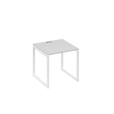 Стол письменный на металлокаркасе QUATTRO серый / металлокаркас белый А4 Б4 021 СЕ