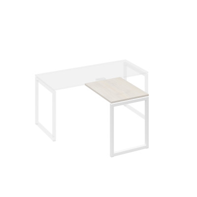 Брифинг-приставка опоры QUATTRO дуб / металлокаркас белый А4 Б4 071 ДШ