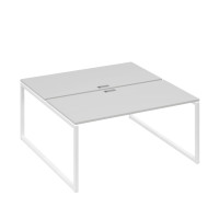 Станция (2х160) рабочая на каркасе QUATTRO серый / металлокаркас белый А4 Б4 178 СЕ