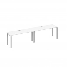 Рабочая станция каркасе UNO (2х160) белый премиум / металлокаркас серый А4 С1 005-2 БП