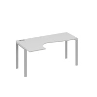Стол эргономичный "Классика" на металлокаркасе UNO левый серый / металлокаркас серый А4 С1 035 СЕ