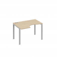 Стол левый "Классика" эргономичный на металлокаркасе UNO дуб скандинавский / металлокаркас серый А4 С1 041 ДК