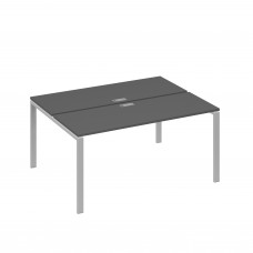 Станция (2х160) рабочая с опорами UNO антрацит премиум / металлокаркас серый А4 С1 172 АР