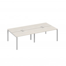 Рабочая станция на металлокаркасе UNO (4х140) дуб / металлокаркас серый А4 С1 174-2 ДШ