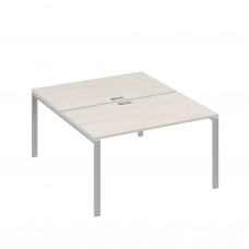 Станция рабочая на металлокаркасе UNO 2х140 дуб / металлокаркас серый А4 С1 177 ДШ