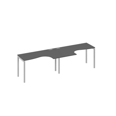 Рабочая станция Классика каркас DUE (2х140) антрацит премиум / металлокаркас серый А4 С2 033-2 АР