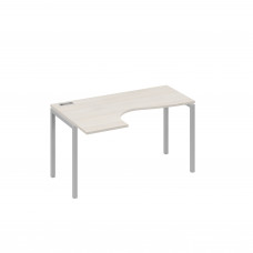 Стол эргономичный "Классика" левый на металлокаркасе DUE дуб / металлокаркас серый А4 С2 033 ДШ