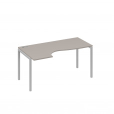 Стол эргономичный левый "Классика" на металлокаркасе DUE мокко премиум / металлокаркас серый А4 С2 045 МП