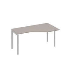 Стол "Техно" на каркасе DUE эргономичный правый мокко премиум / металлокаркас серый А4 С2 056 МП