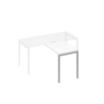 Брифинг-приставка на опорах DUE белый премиум / металлокаркас серый А4 С2 071 БП