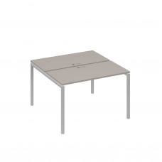 Рабочая станция с опорами DUE (2х120) мокко премиум / металлокаркас серый А4 С2 170 МП