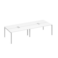 Рабочая станция на металлокаркасе DUE (4х160) белый премиум / металлокаркас серый А4 С2 172-2 БП