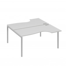 Рабочая станция DUE (2х160) столы эргономичные Классика серый / металлокаркас серый А4 С2 185 СЕ