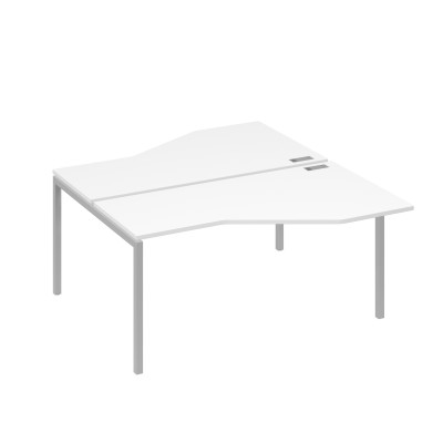 Рабочая станция опоры DUE столы Техно (2х160) белый премиум / металлокаркас серый А4 С2 188 БП