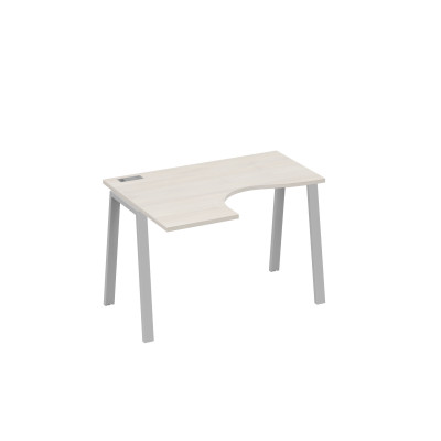 Стол левый "Классика" эргономичный металлокаркас TRE дуб / металлокаркас серый А4 С3 031 ДШ