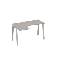 Стол эргономичный "Классика" на металлокаркасе TRE левый мокко премиум / металлокаркас серый А4 С3 033 МП