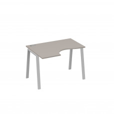 Стол "Классика" на металлокаркасе TRE левый эргономичный мокко премиум / металлокаркас серый А4 С3 041 МП