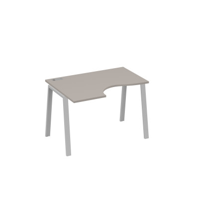 Стол "Классика" на металлокаркасе TRE левый эргономичный мокко премиум / металлокаркас серый А4 С3 041 МП