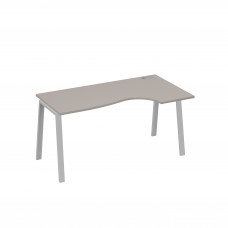 Стол эргономичный правый "Классика" на металлокаркасе TRE мокко премиум / металлокаркас серый А4 С3 046 МП