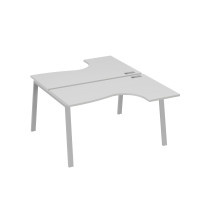 Рабочая станция TRE (2х140) столы Классика эргономичные серый / металлокаркас серый А4 С3 181 СЕ