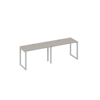 Рабочая станция на металлокаркасе QUATTRO (2х120) мокко премиум / металлокаркас серый А4 С4 003-2 МП