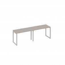 Рабочая станция на металлокаркасе QUATTRO (2х120) мокко премиум / металлокаркас серый А4 С4 003-2 МП