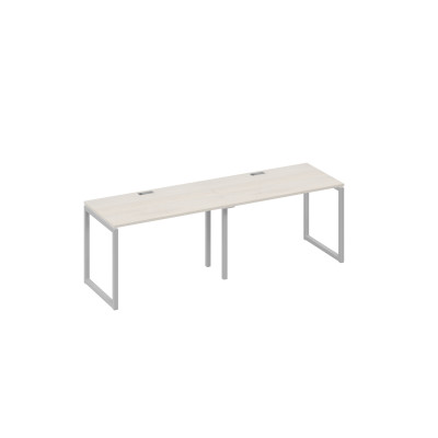 Рабочая станция на каркасе QUATTRO (2х120) дуб / металлокаркас серый А4 С4 013-2 ДШ