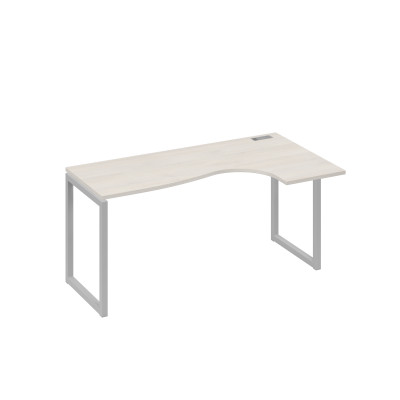 Стол правый "Классика" эргономичный на металлокаркасе QUATTRO дуб / металлокаркас серый А4 С4 036 ДШ