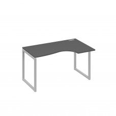 Стол правый "Классика" эргономичный на металлокаркасе QUATTRO антрацит премиум / металлокаркас серый А4 С4 044 АР