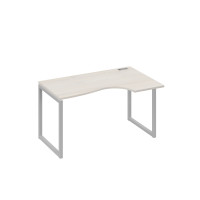 Стол правый "Классика" эргономичный на металлокаркасе QUATTRO дуб / металлокаркас серый А4 С4 044 ДШ