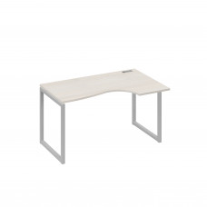 Стол правый "Классика" эргономичный на металлокаркасе QUATTRO дуб / металлокаркас серый А4 С4 044 ДШ