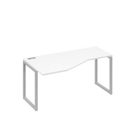 Стол левый "Техно" эргономичный на металлокаркасе QUATTRO белый премиум / металлокаркас серый А4 С4 055 БП