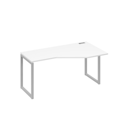 Стол "Техно" металлокаркас QUATTRO эргономичный правый белый премиум / металлокаркас серый А4 С4 056 БП