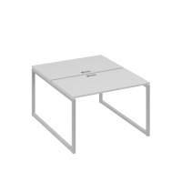 Рабочая станция 2х120 на металлокаркасе QUATTRO серый / металлокаркас серый А4 С4 173 СЕ