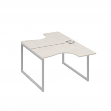 Рабочая станция эргономичная Классика каркас QUATTRO (2х120) дуб / металлокаркас серый А4 С4 180 ДШ