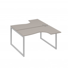 Рабочая станция каркас QUATTRO столы Классика (2х140) мокко премиум / металлокаркас серый А4 С4 181 МП