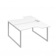 Рабочая станция каркас QUATTRO (2х140) столы Классика белый премиум / металлокаркас серый А4 С4 184 БП