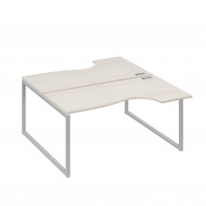 Рабочая станция (2х160) столы Классика опоры QUATTRO дуб / металлокаркас серый А4 С4 185 ДШ