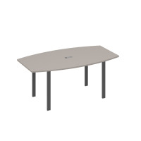 Стол фигурный 180 с металлокаркасом UNO мокко премиум / металлокаркас антрацит А4 А1 112 МП
